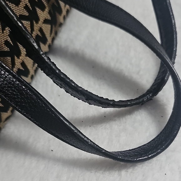 Michael Kors Black and Brown Logo Backpack